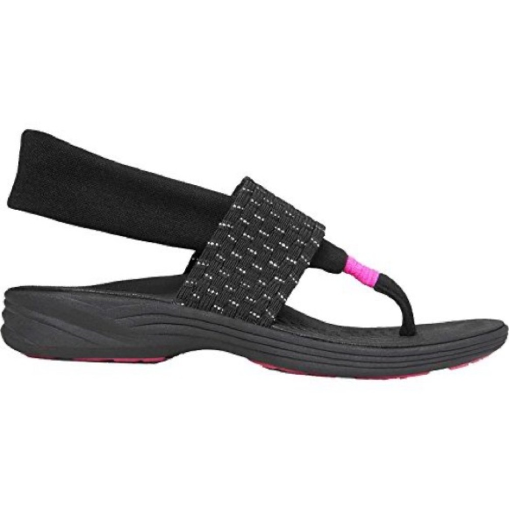 Vionic Serene Tia Pink Black Yoga Sling Back Sandals - Picture 3 of 16